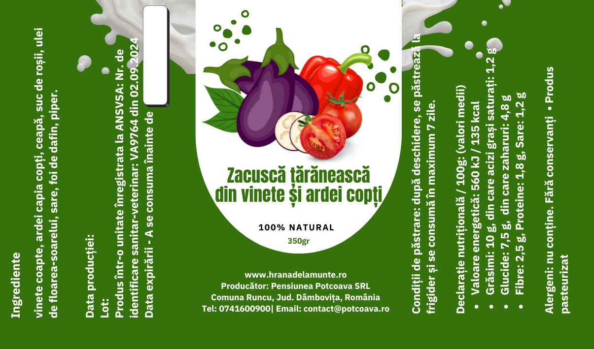 Zacuscă de Casă – Gustul Autentic al Tradiției - 350 gr